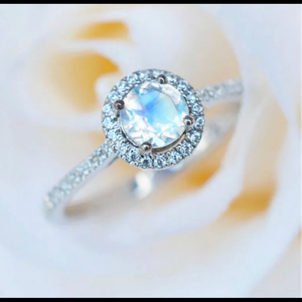 White Sapphire Silver Rings Wedding Ring Size 75 22$